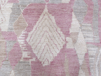 Pink 8'10" x 11'9" Tribal Hand knotted Wool Rug - Sku: O068749