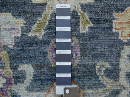 Black 3'3" x 10'0" Oushak And Peshawar Hand knotted Wool Rug - Sku: O068897