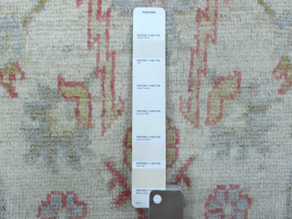 Ivory 6'4" x 9'6" Oushak And Peshawar Hand knotted Wool Rug - Sku: O068921