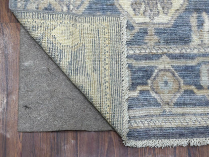 Oushak hand-knotted wool runner in Gray & Charcoal Gray, 2'7" x 11'5" — SKU O068980 (view 2)