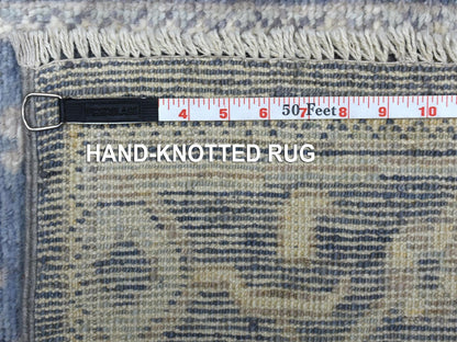 Oushak hand-knotted wool runner in Gray & Charcoal Gray, 2'7" x 11'5" — SKU O068980 (view 6)
