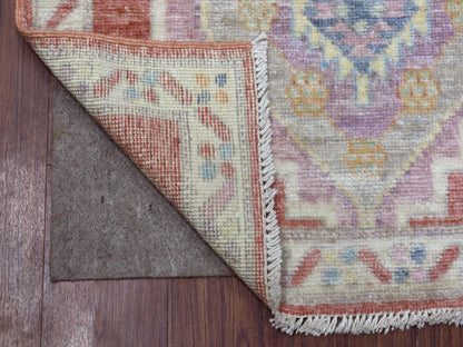 Red 2'10" x 9'6" Oushak / Peshawar Hand knotted Wool Rug - Sku: O068985