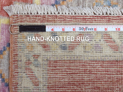 Red 2'10" x 9'6" Oushak / Peshawar Hand knotted Wool Rug - Sku: O068985