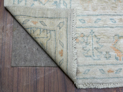 Grey 6'0" x 8'9" Oushak And Peshawar Hand knotted Wool Rug - Sku: O069036