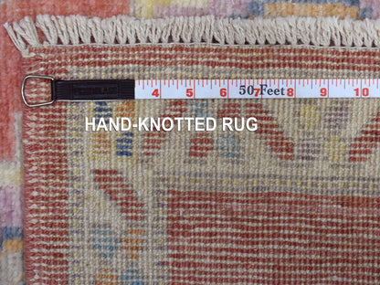 Pink 2'9" x 10'5" Oushak / Peshawar Hand knotted Wool Rug - Sku: O069057