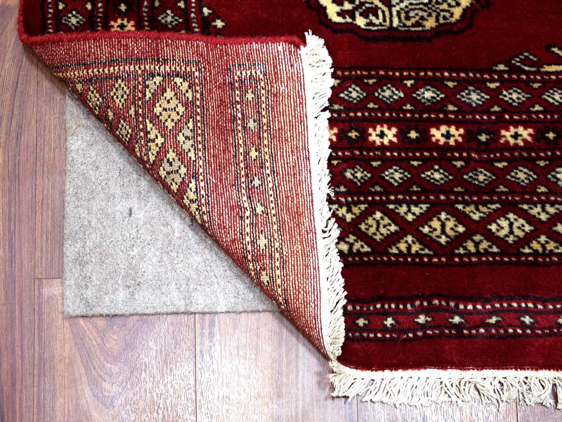 Tribal Tribal & Geometric hand-knotted wool rug in Red, 2'6" x 3'9" — SKU O069209 (view 2)