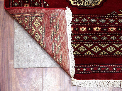Red 2'6" x 3'9" Tribal Hand knotted Wool Rug - Sku: O069209
