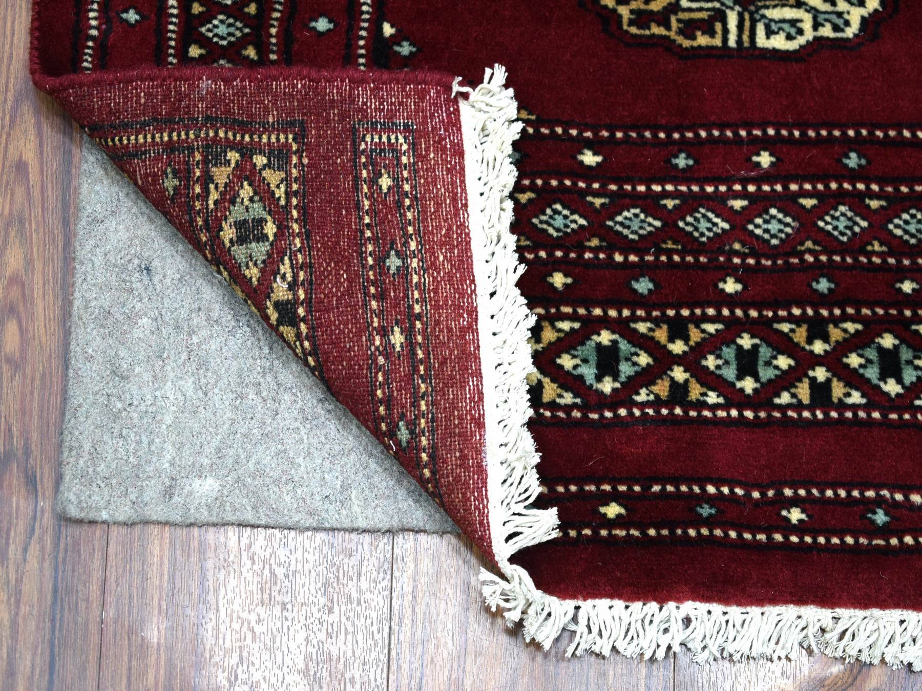 Tribal Tribal & Geometric hand-knotted wool rug in Red, 2'7" x 3'9" — SKU O069214 (view 2)