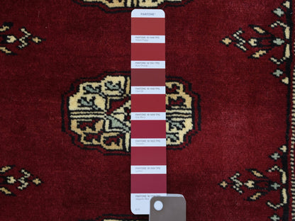 Red 2'7" x 3'9" Tribal Hand knotted Wool Rug - Sku: O069214