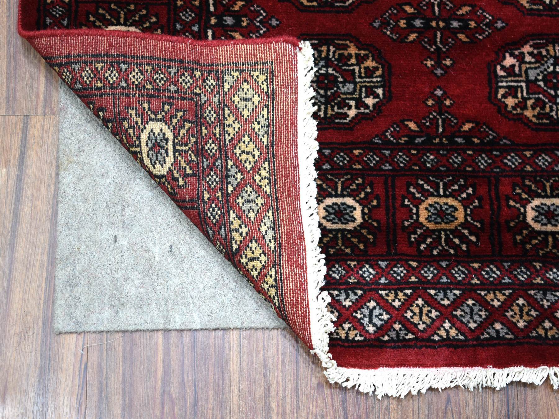 Tribal & Geometric hand-knotted wool rug in Red, 3' x 4'10" — SKU O069227 (view 2)