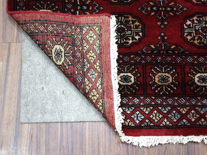 Red 3'0" x 4'10" Tribal Hand knotted Wool Rug - Sku: O069227
