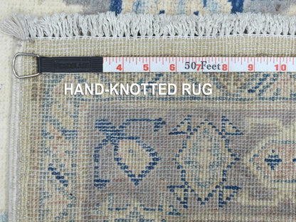 Ivory 3'9" x 5'9" Kazak Hand knotted Wool Rug - Sku: O069302