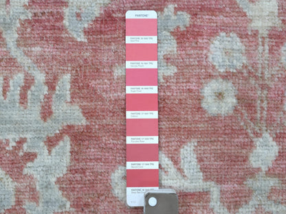 Pink 6'2" x 9'0" Oushak / Peshawar Hand knotted Wool Rug - Sku: O069412