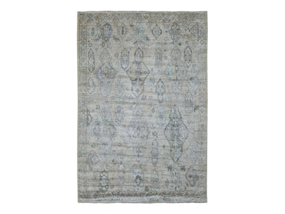 Oushak Oushak hand-knotted wool rug in Beige, 6'3" x 9' — SKU O069528