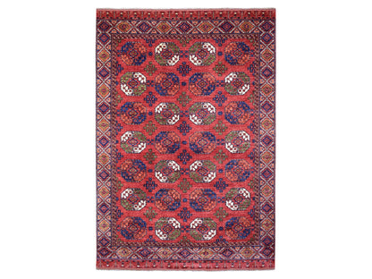 Tribal hand-knotted wool rug in Red, 10' x 13'9", SKU O069531