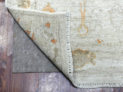 Grey 2'5" x 13'9" Oushak And Peshawar Hand knotted Wool Rug - Sku: O069850