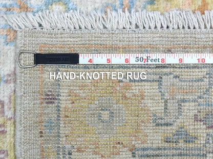 Grey 2'8" x 9'9" Oushak And Peshawar Hand knotted Wool Rug - Sku: O069852