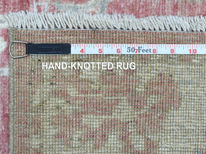 Red 2'9" x 11'6" Oushak / Peshawar Hand knotted Wool Rug - Sku: O069854