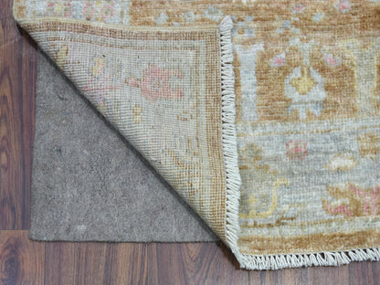 Oushak Oushak hand-knotted wool runner in Brown & Gray, 2'7" x 17'2" — SKU O069861 (view 2)