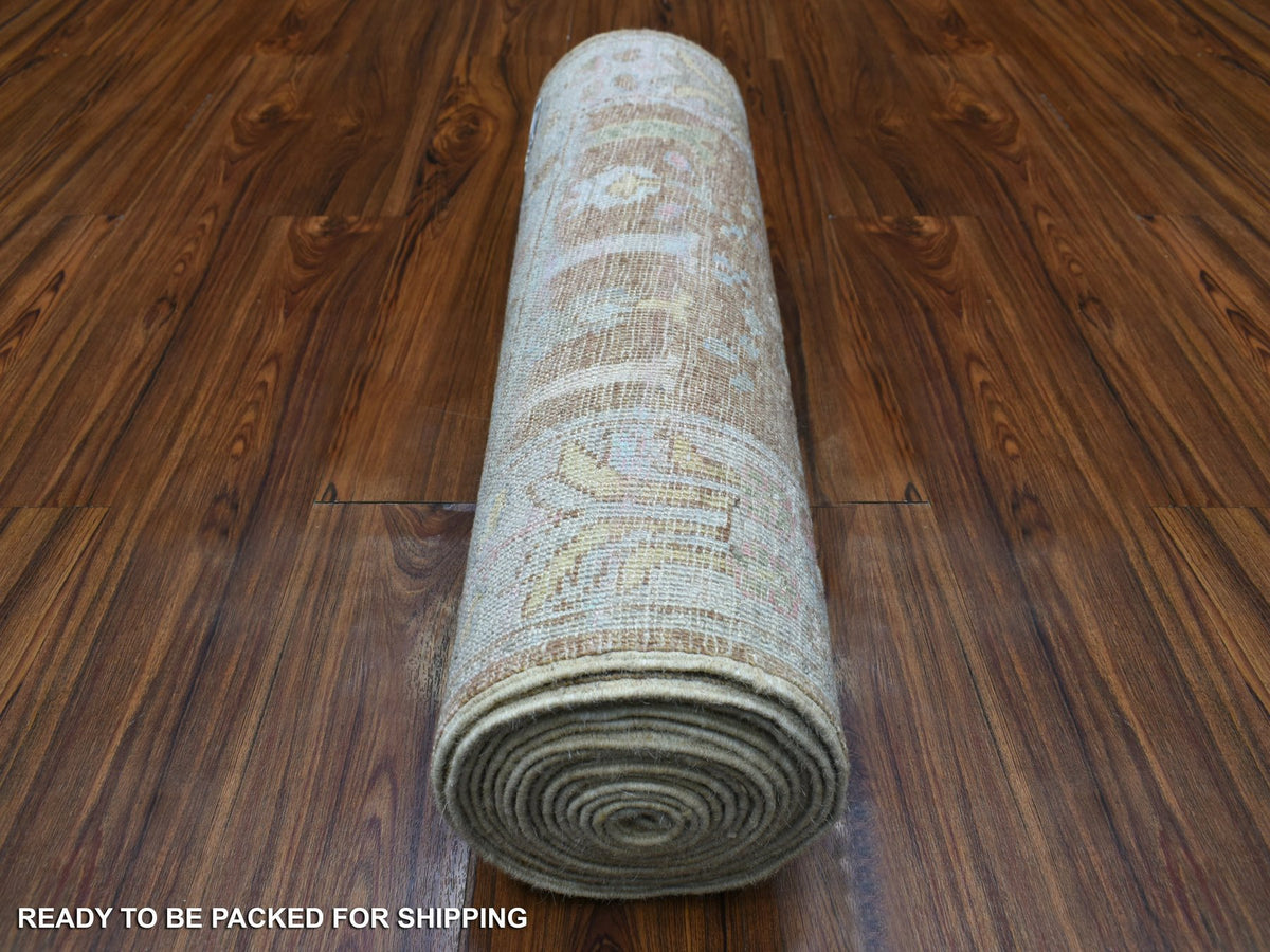 Oushak Oushak hand-knotted wool runner in Brown & Gray, 2'7" x 17'2" — SKU O069861 (view 4)