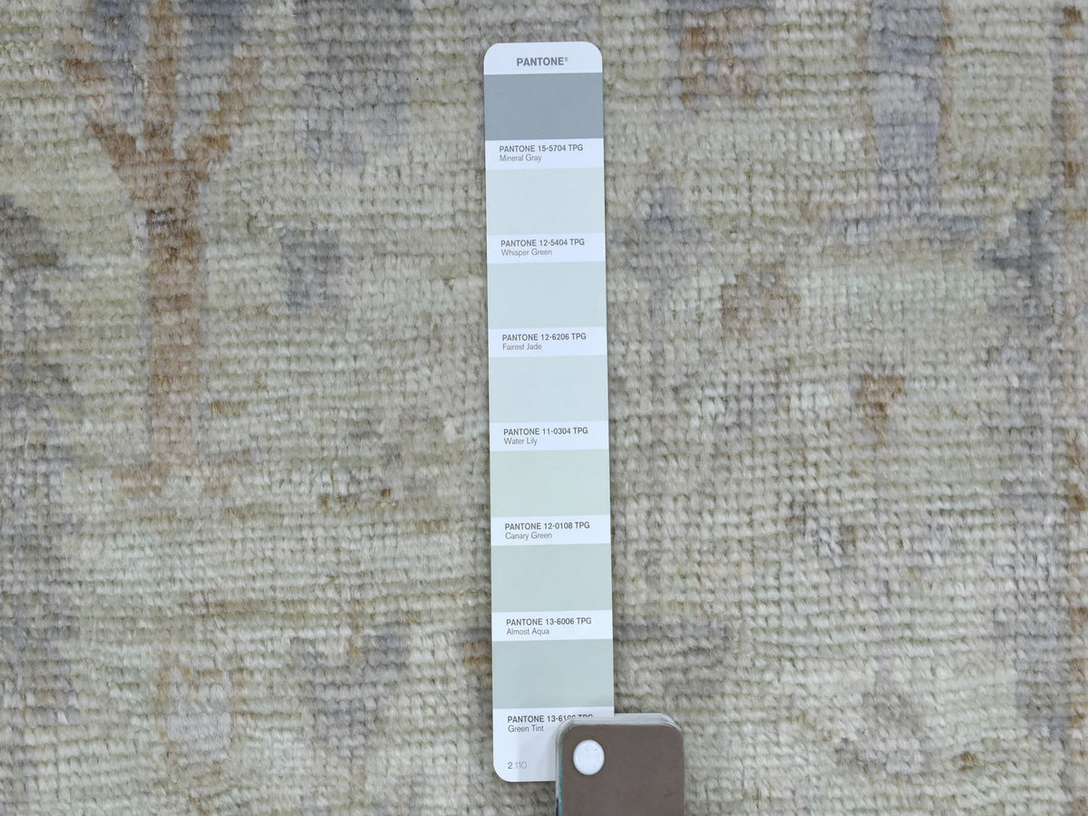 Oushak Oushak hand-knotted wool runner in Beige & Silver, 2'8" x 11'9" — SKU O069893 (view 3)