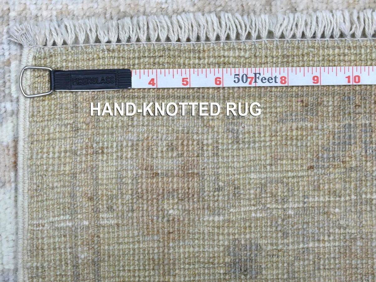 Oushak Oushak hand-knotted wool runner in Beige & Silver, 2'8" x 11'9" — SKU O069893 (view 6)