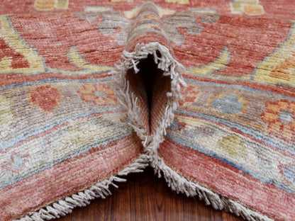 Pink 11'10" x 14'3" Oushak / Peshawar Hand knotted Wool Rug - Sku: O069899