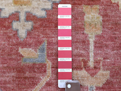 Pink 11'10" x 14'3" Oushak / Peshawar Hand knotted Wool Rug - Sku: O069899