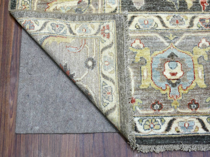 Heriz Oushak hand-knotted wool rug in Black & Gray, 9'3" x 11'9" — SKU O069938 (view 4)