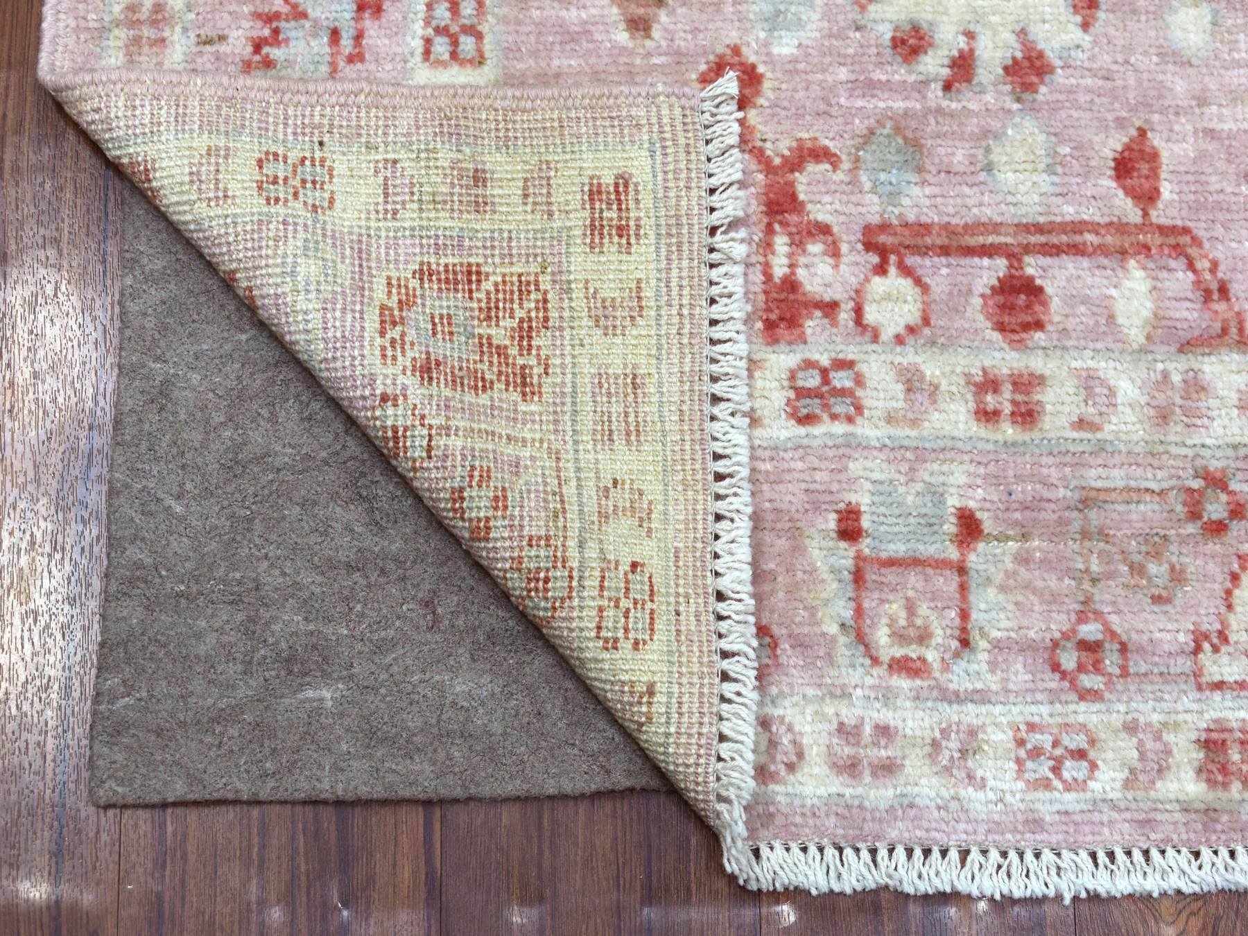Oushak Oushak hand-knotted wool rug in Pink & Coral Pink, 4'1" x 5'10" — SKU O069946 (view 2)