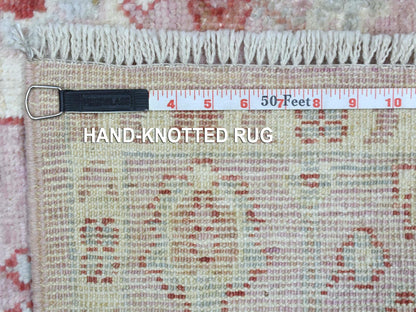 Pink 4'1" x 5'10" Oushak / Peshawar Hand knotted Wool Rug - Sku: O069946