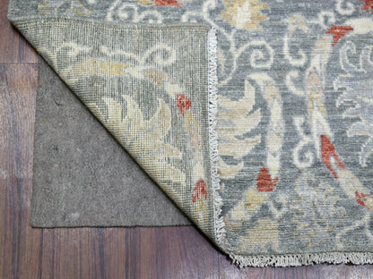 Grey 6'1" x 8'8" Oushak And Peshawar Hand knotted Wool Rug - Sku: O070011