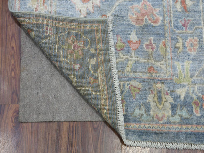 Oushak Oushak hand-knotted wool runner in Blue & Denim Blue, 2'6" x 19'2" — SKU O070052 (view 2)