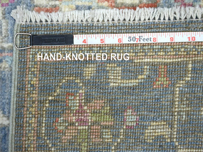 Oushak Oushak hand-knotted wool runner in Blue & Denim Blue, 2'6" x 19'2" — SKU O070052 (view 6)
