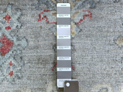 Grey 2'10" x 17'0" Oushak And Peshawar Hand knotted Wool Rug - Sku: O070118