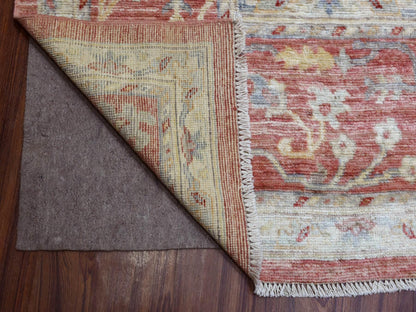 Pink 11'9" x 14'8" Oushak / Peshawar Hand knotted Wool Rug - Sku: O070140