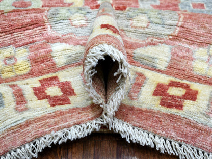 Red 11'7" x 14'6" Oushak / Peshawar Hand knotted Wool Rug - Sku: O070194