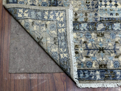 Grey 6'0" x 9'5" Oushak And Peshawar Hand knotted Wool Rug - Sku: O070221