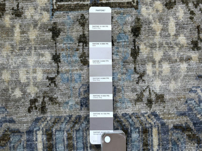 Grey 6'0" x 9'5" Oushak And Peshawar Hand knotted Wool Rug - Sku: O070221