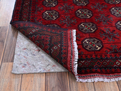 Red 2'9" x 3'10" Tribal Hand knotted Wool Rug - Sku: O0702