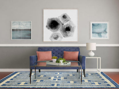 Oushak hand-knotted wool rug in Blue, 5'10" x 8'9" — SKU O070310 (view 2)