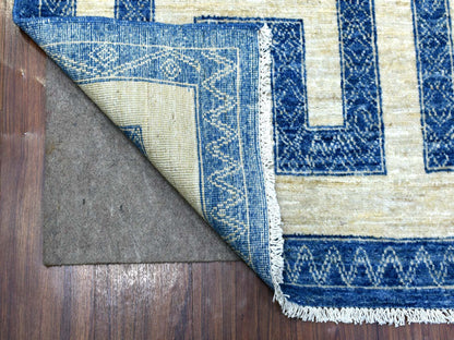 Oushak hand-knotted wool rug in Blue, 5'10" x 8'9" — SKU O070310 (view 3)