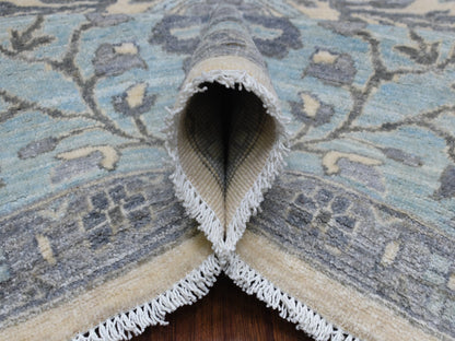 Ivory 9'0" x 11'10" Oushak And Peshawar Hand knotted Wool Rug - Sku: O070317