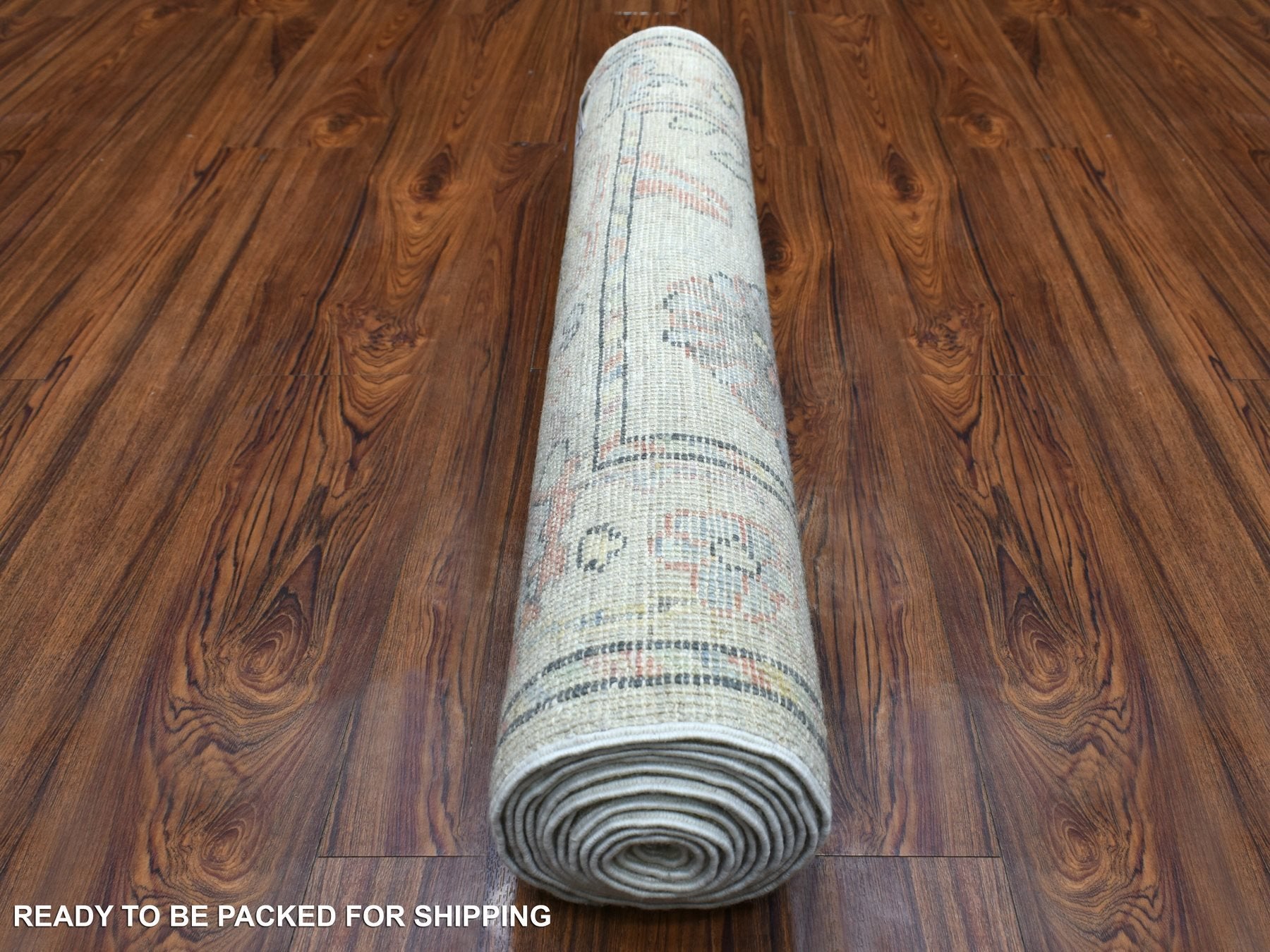 Oushak Oushak hand-knotted wool runner in Beige, 2'10" x 12'3" — SKU O070494 (view 4)