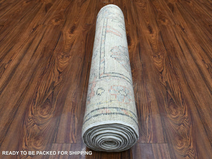 Oushak Oushak hand-knotted wool runner in Beige, 2'10" x 12'3" — SKU O070494 (view 4)