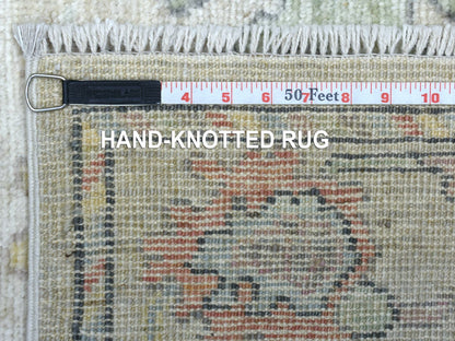 Oushak Oushak hand-knotted wool runner in Beige, 2'10" x 12'3" — SKU O070494 (view 6)