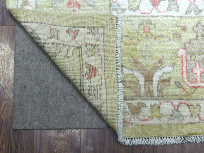 Green 8'0" x 9'9" Oushak / Peshawar Hand knotted Wool Rug - Sku: O070497