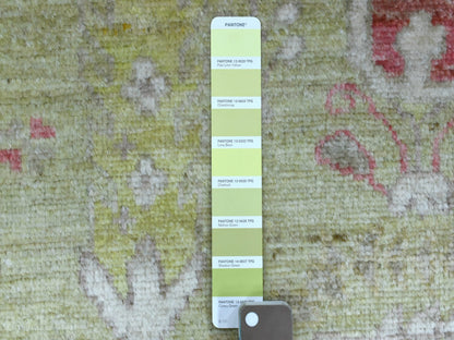 Green 8'0" x 9'9" Oushak / Peshawar Hand knotted Wool Rug - Sku: O070497