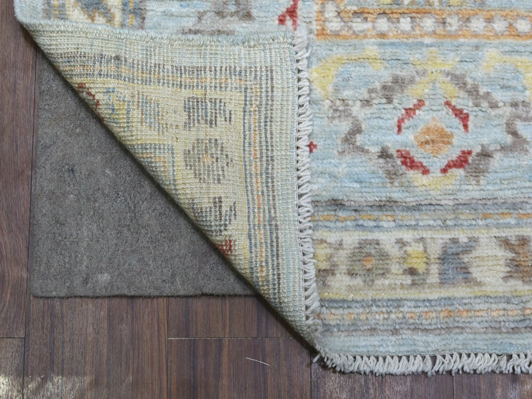 Oushak Oushak hand-knotted wool rug in Blue & Light Blue, 6'2" x 9'5" — SKU O070516 (view 3)