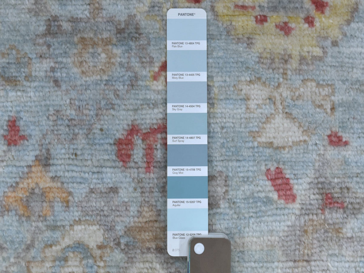 Oushak Oushak hand-knotted wool rug in Blue & Light Blue, 6'2" x 9'5" — SKU O070516 (view 4)
